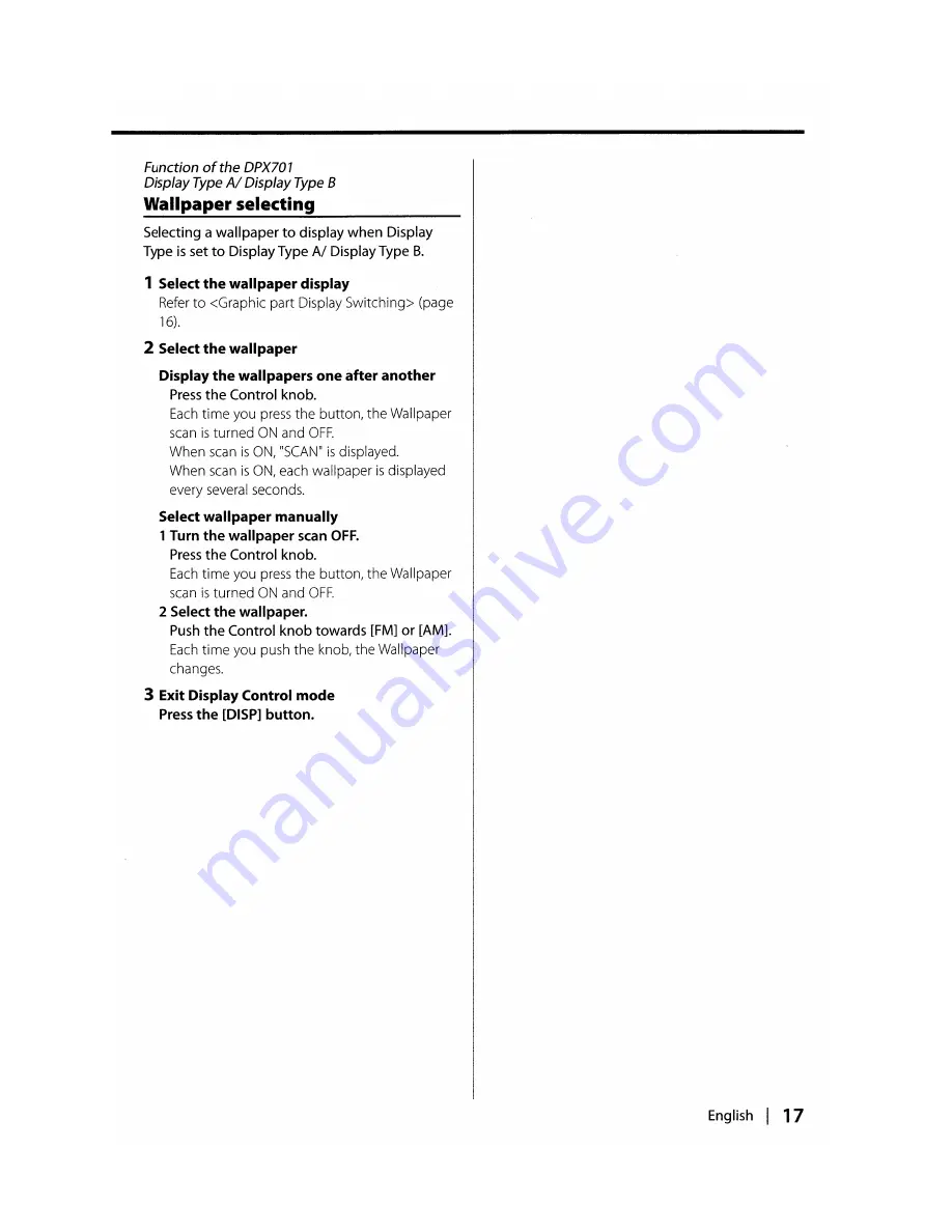 Kenwood DPX501 Instruction Manual Download Page 17