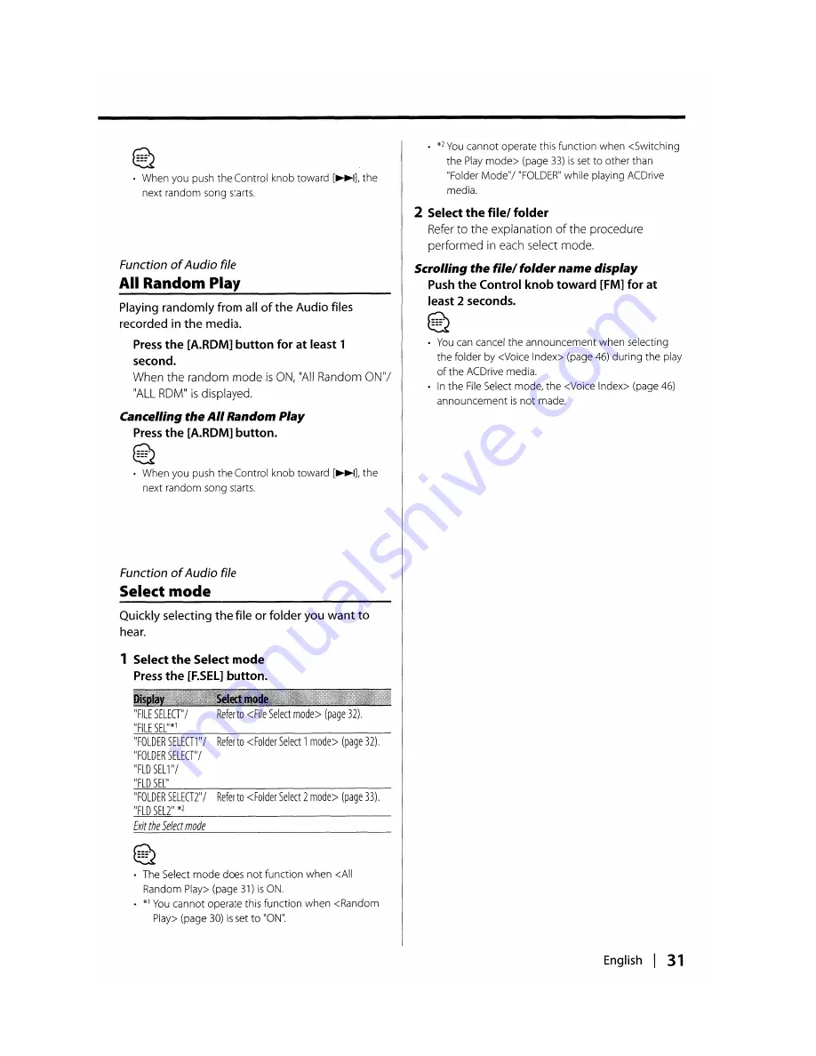 Kenwood DPX501 Instruction Manual Download Page 31