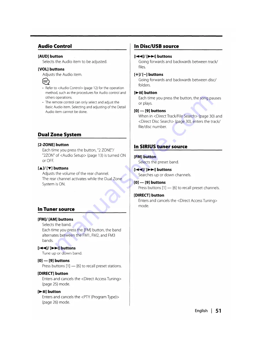 Kenwood DPX501 Instruction Manual Download Page 51