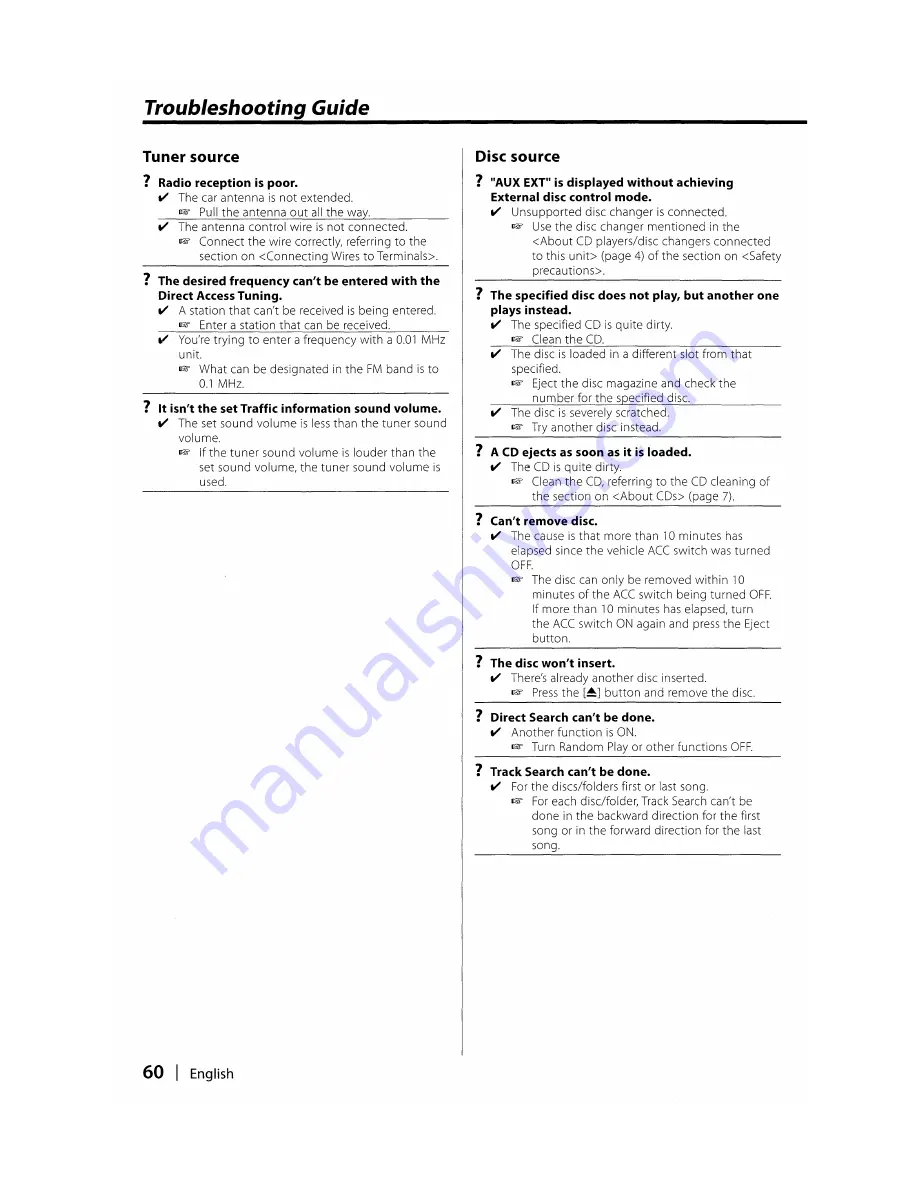 Kenwood DPX501 Instruction Manual Download Page 60