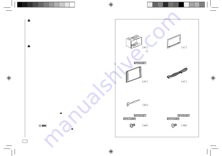 Kenwood DPX502BT Instruction Manual Download Page 36