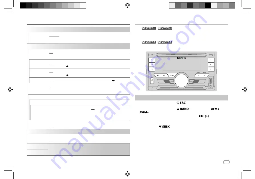 Kenwood DPX502BT Instruction Manual Download Page 43