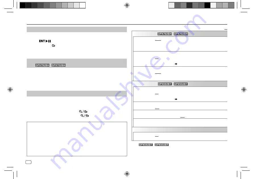 Kenwood DPX502BT Instruction Manual Download Page 78