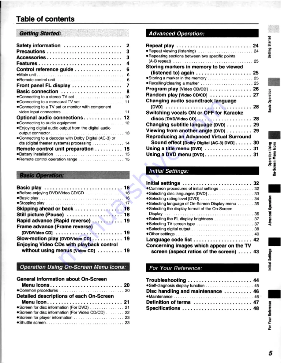 Kenwood DV-303 Instruction Manual Download Page 5