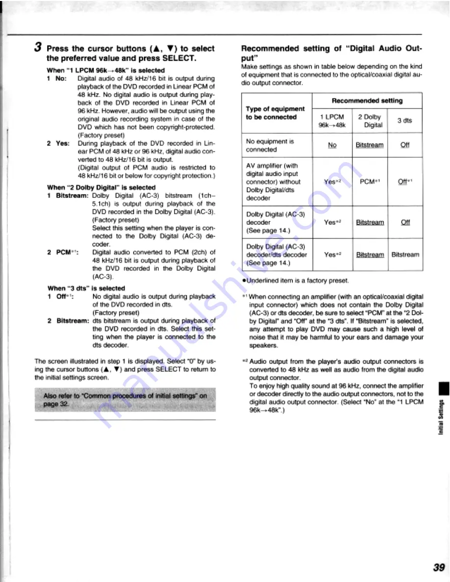 Kenwood DV-303 Instruction Manual Download Page 39