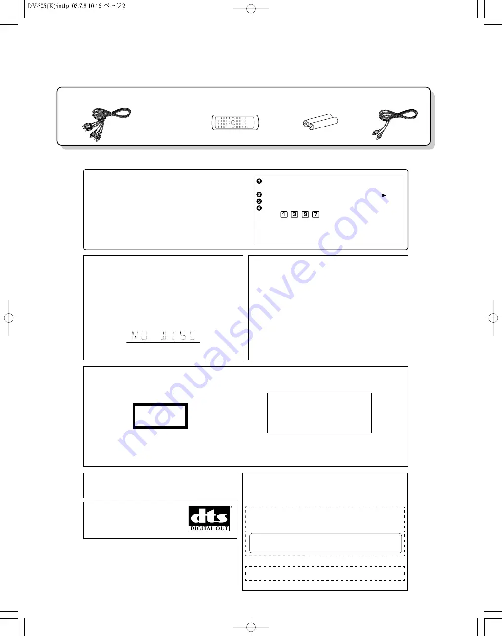 Kenwood DV-705 Service Manual Download Page 2