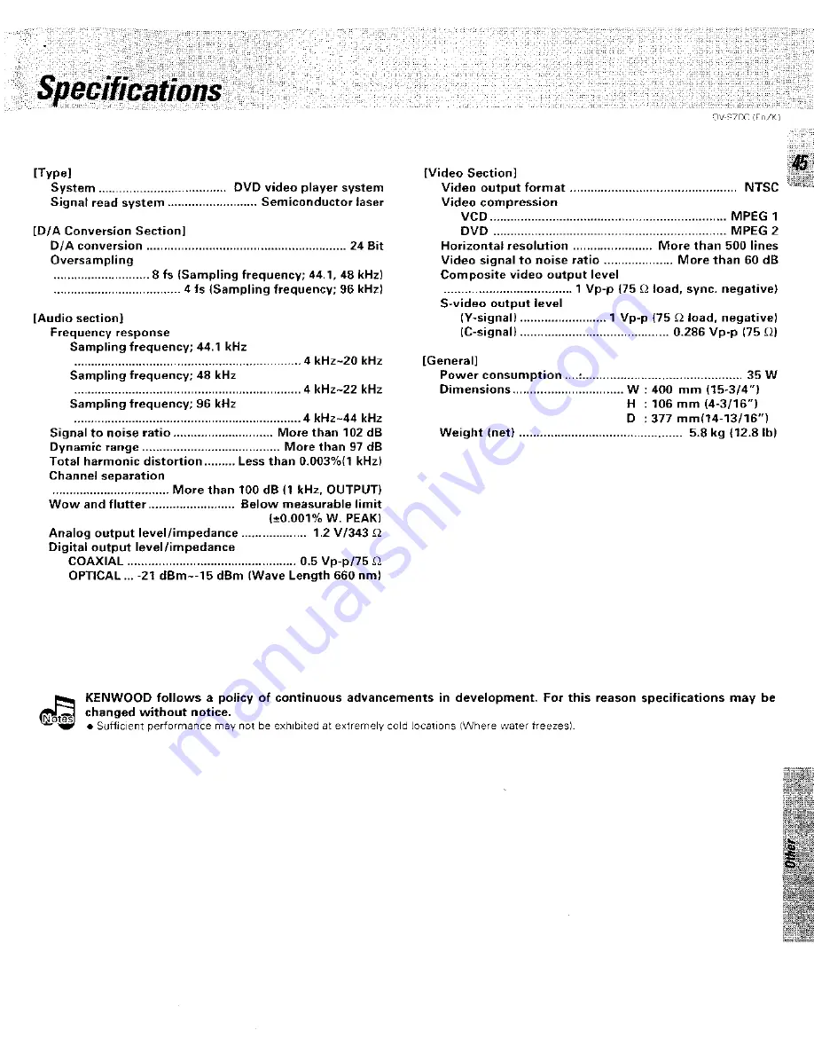 Kenwood DV-S700 Instruction Manual Download Page 45