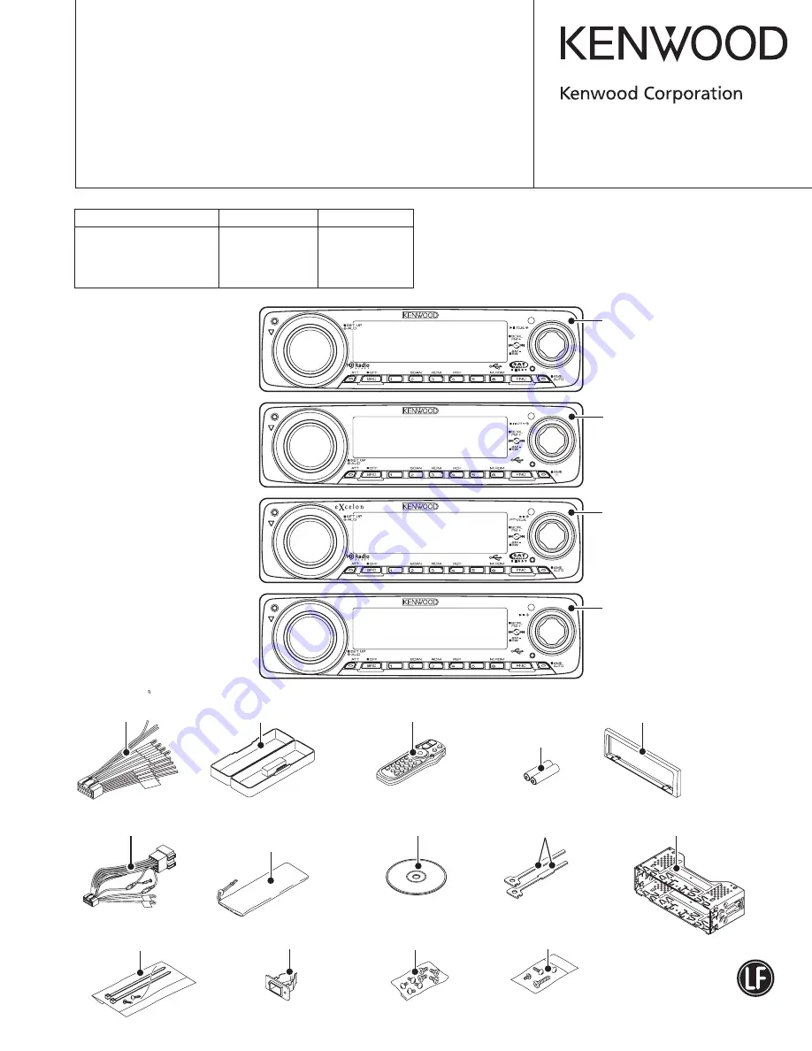 Kenwood eXcelon KDC-X792 Service Manual Download Page 1