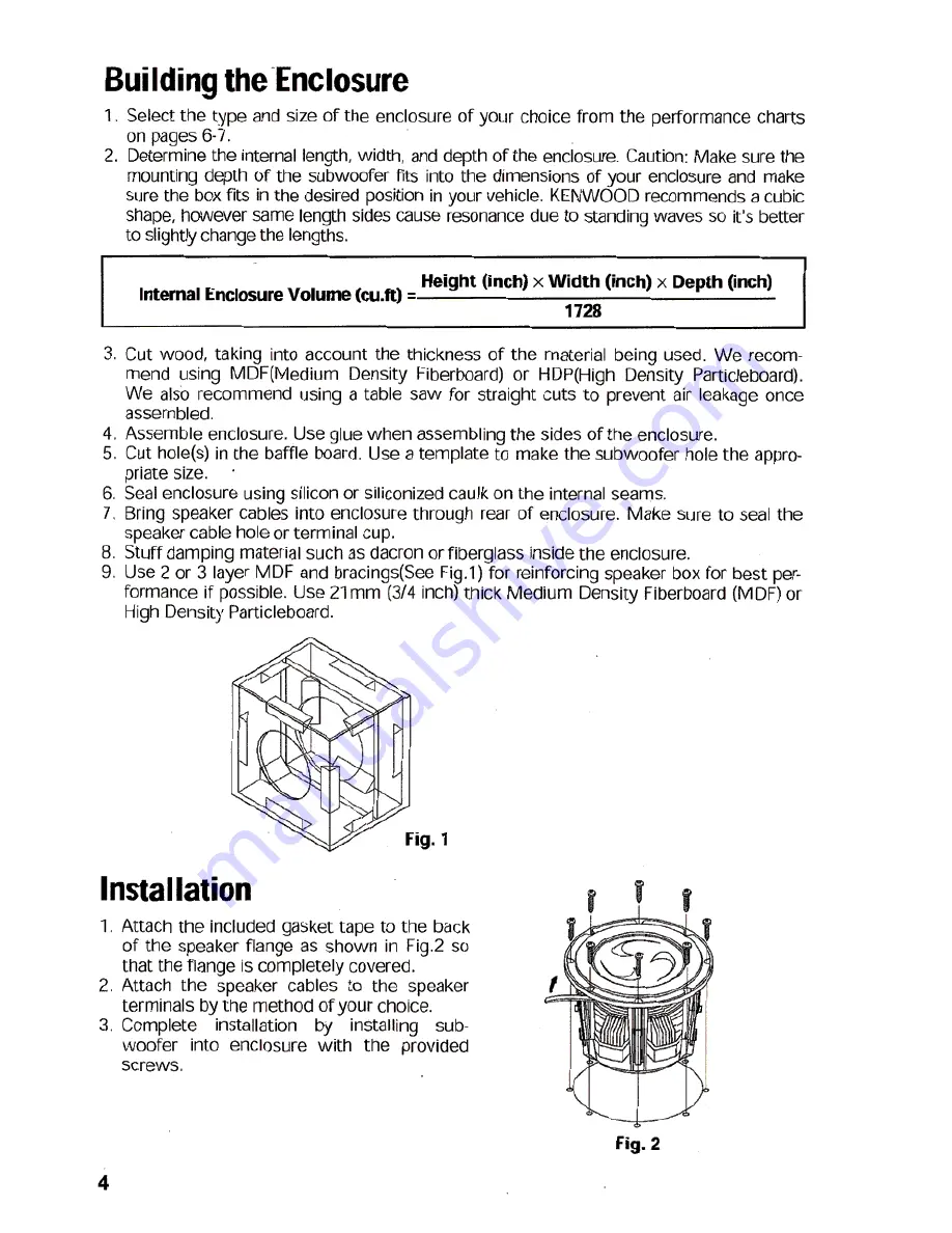 Kenwood eXcelon KFC-XW1300DVC User Manual Download Page 4