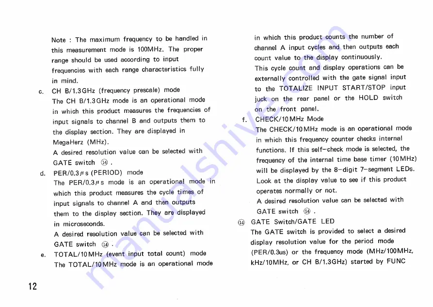 Kenwood FC-758 Instruction Manual Download Page 12