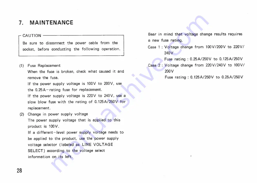 Kenwood FC-758 Instruction Manual Download Page 28