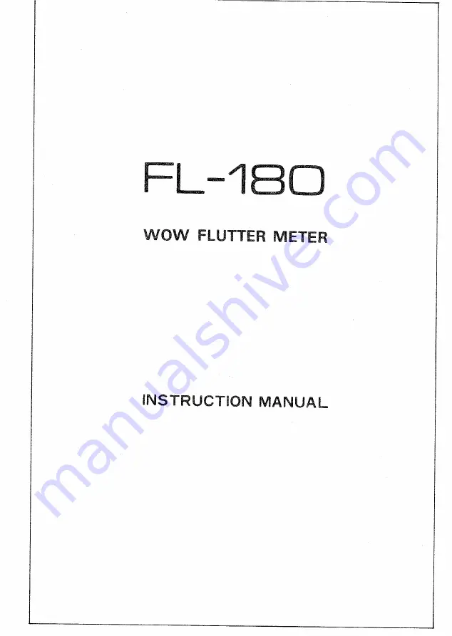 Kenwood FL-180 Instruction Manual Download Page 1