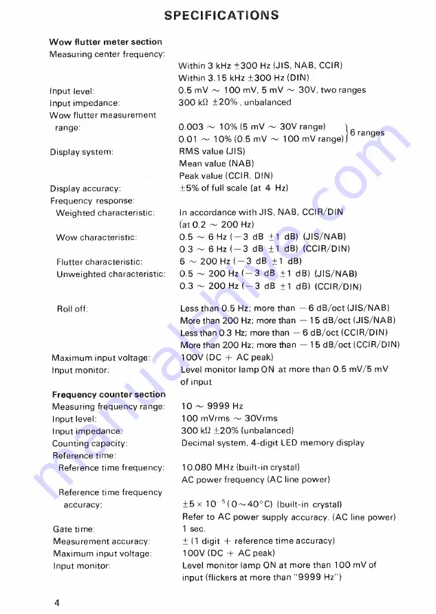 Kenwood FL-180 Instruction Manual Download Page 4