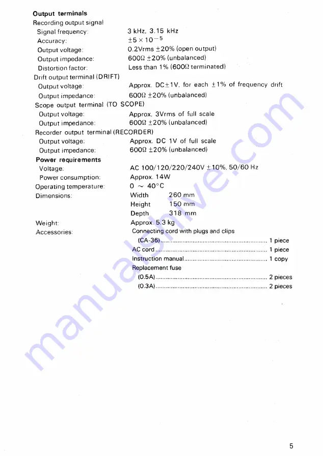 Kenwood FL-180 Скачать руководство пользователя страница 5