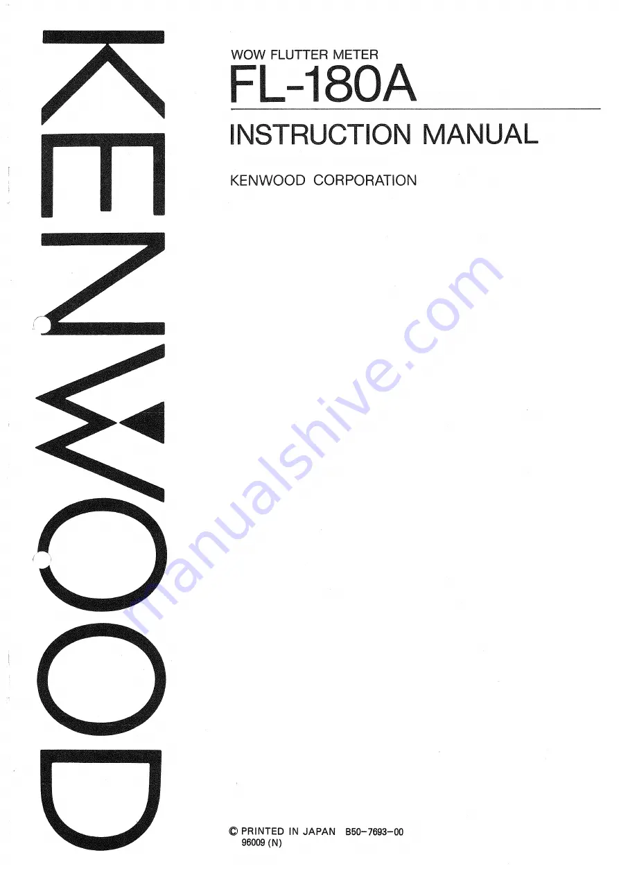 Kenwood FL-180A Instruction Manual Download Page 1