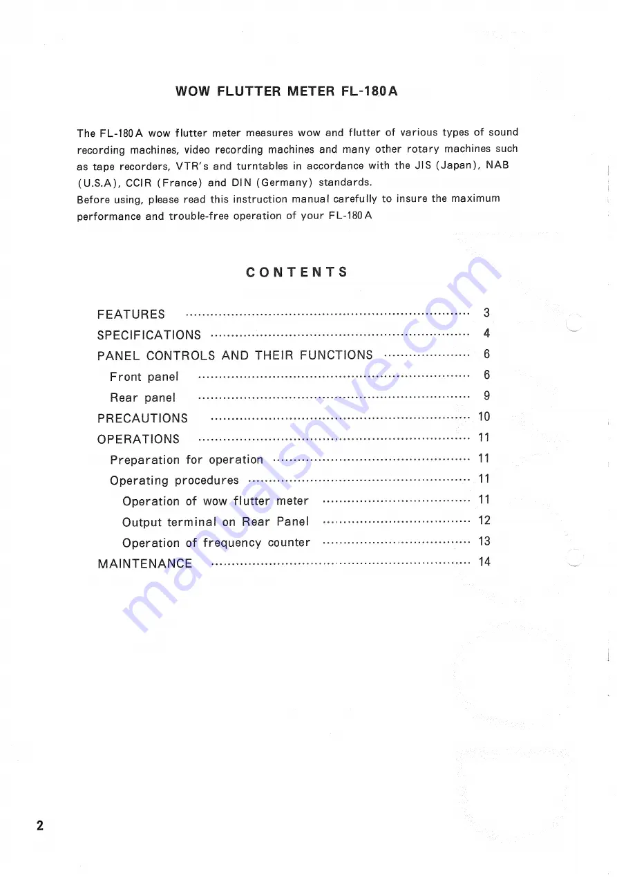 Kenwood FL-180A Instruction Manual Download Page 2