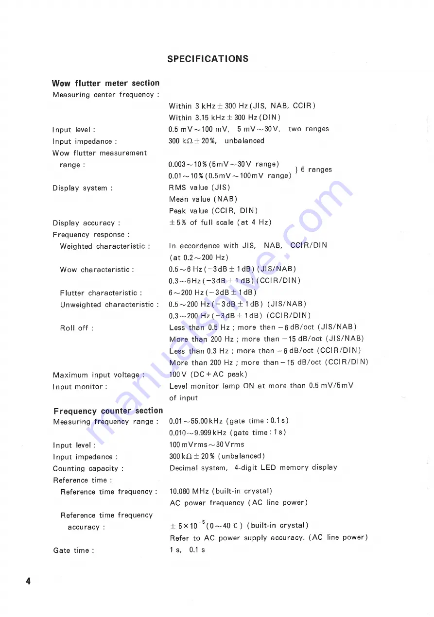 Kenwood FL-180A Скачать руководство пользователя страница 4