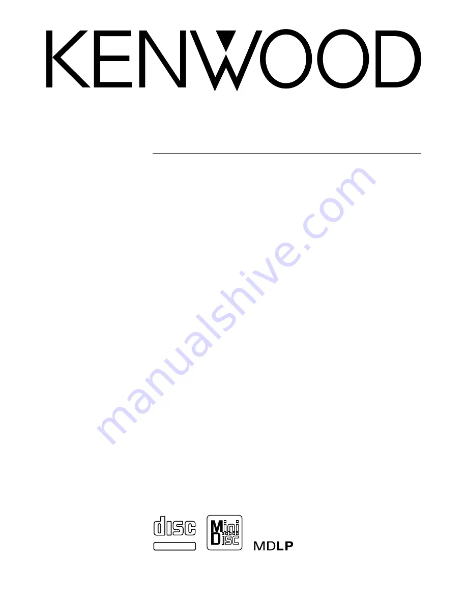 Kenwood HM-383MD Скачать руководство пользователя страница 1