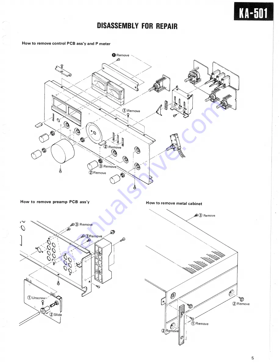 Kenwood KA-501 Скачать руководство пользователя страница 5