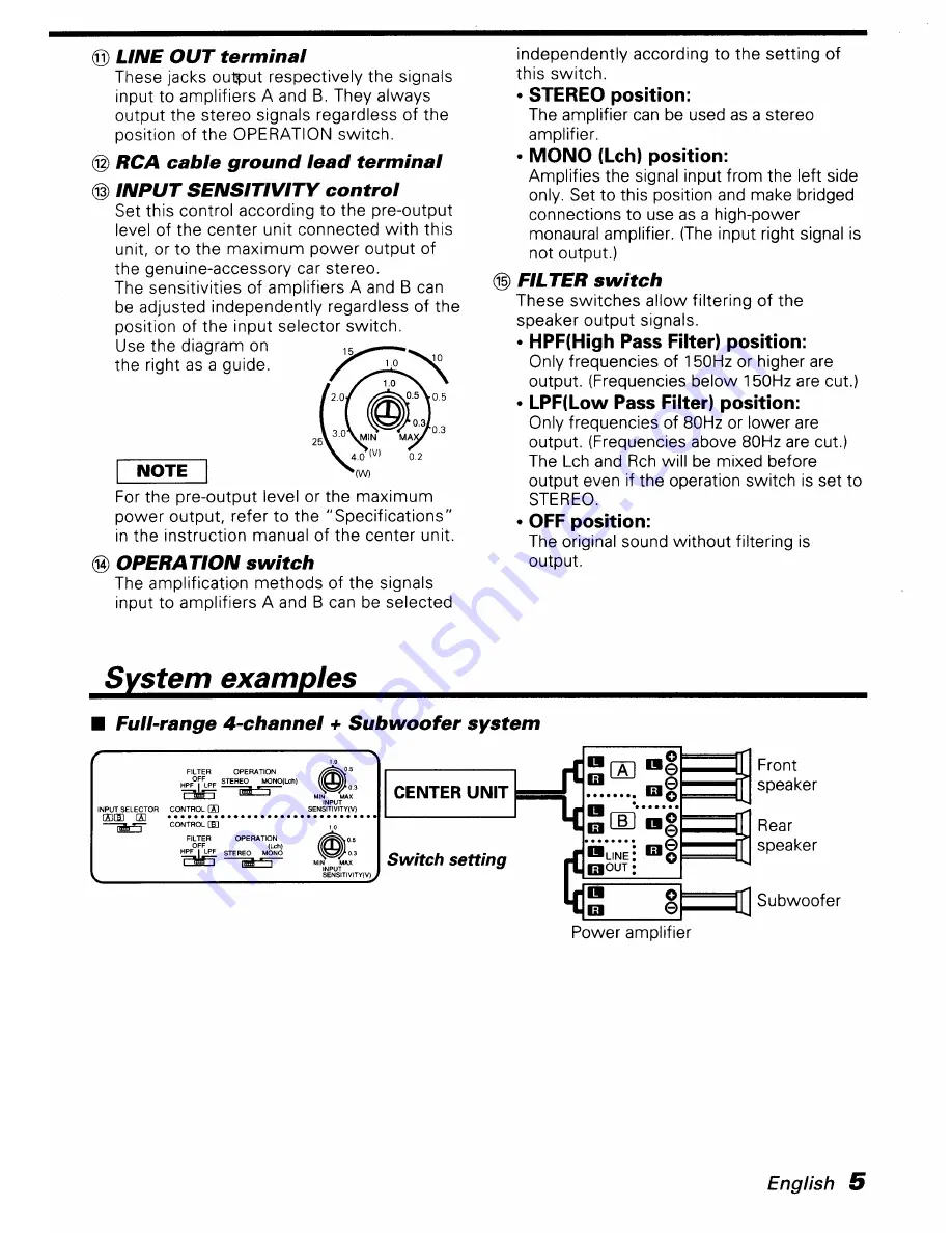 Kenwood KAC-648S Скачать руководство пользователя страница 5