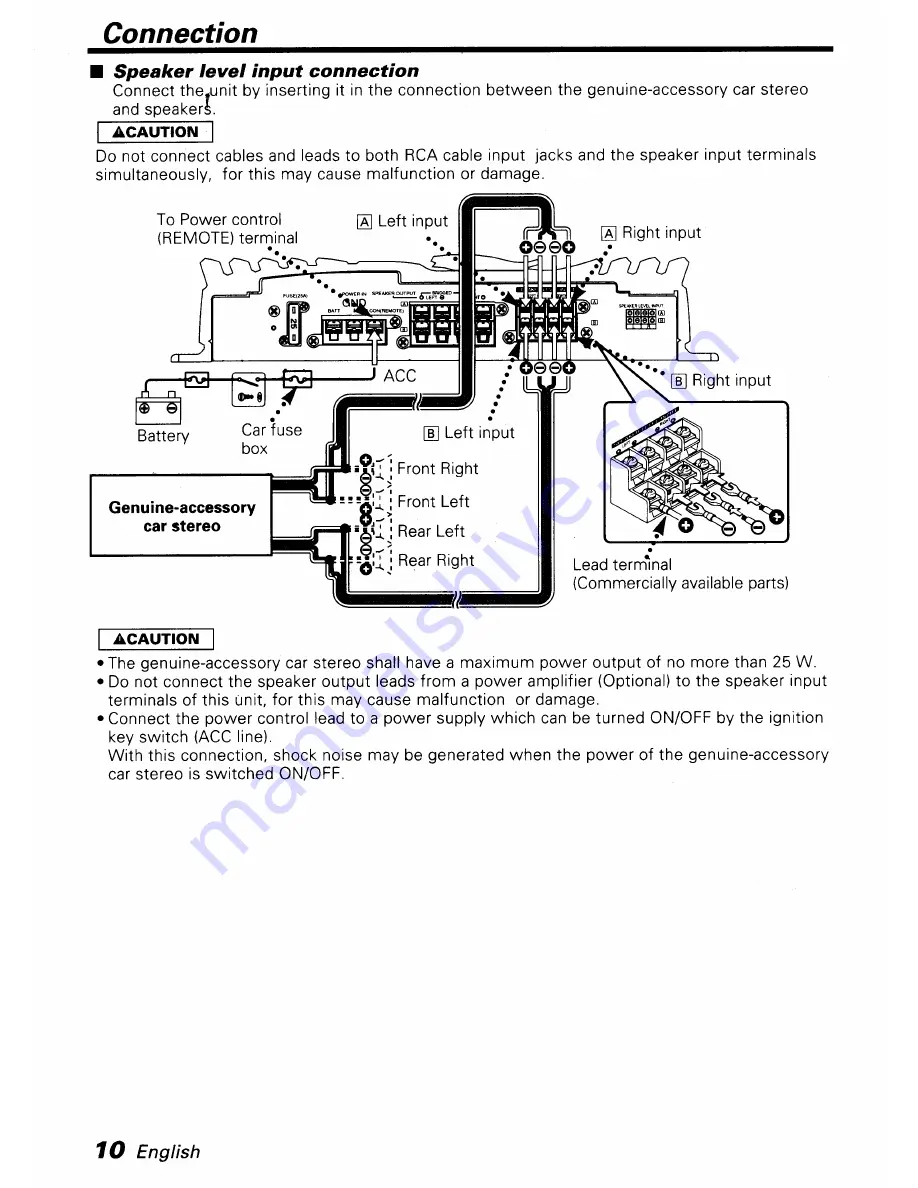 Kenwood KAC-648S Instruction Manual Download Page 10