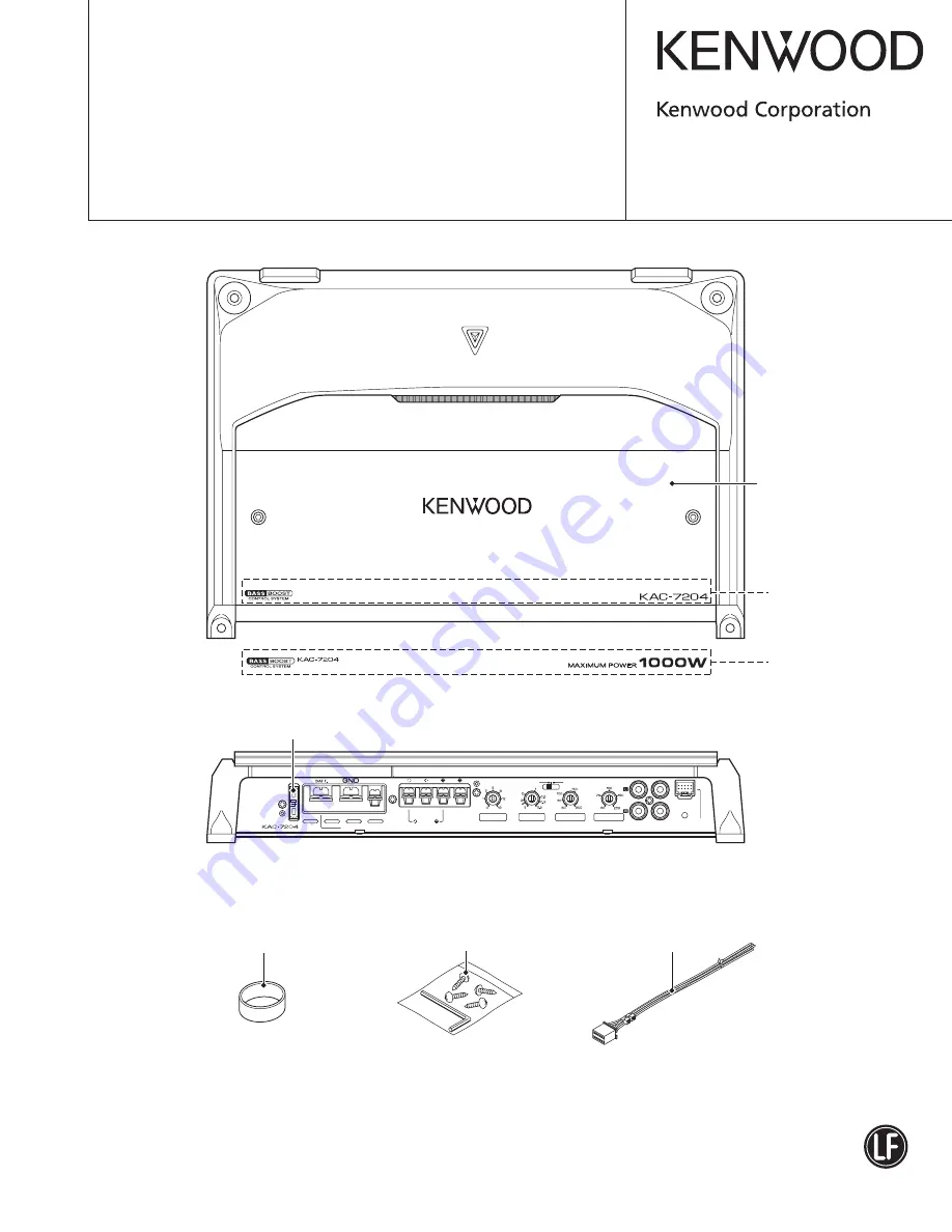 Kenwood KAC-7204 Скачать руководство пользователя страница 1