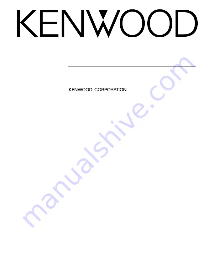 Kenwood KAC-816 Instruction Manual Download Page 1