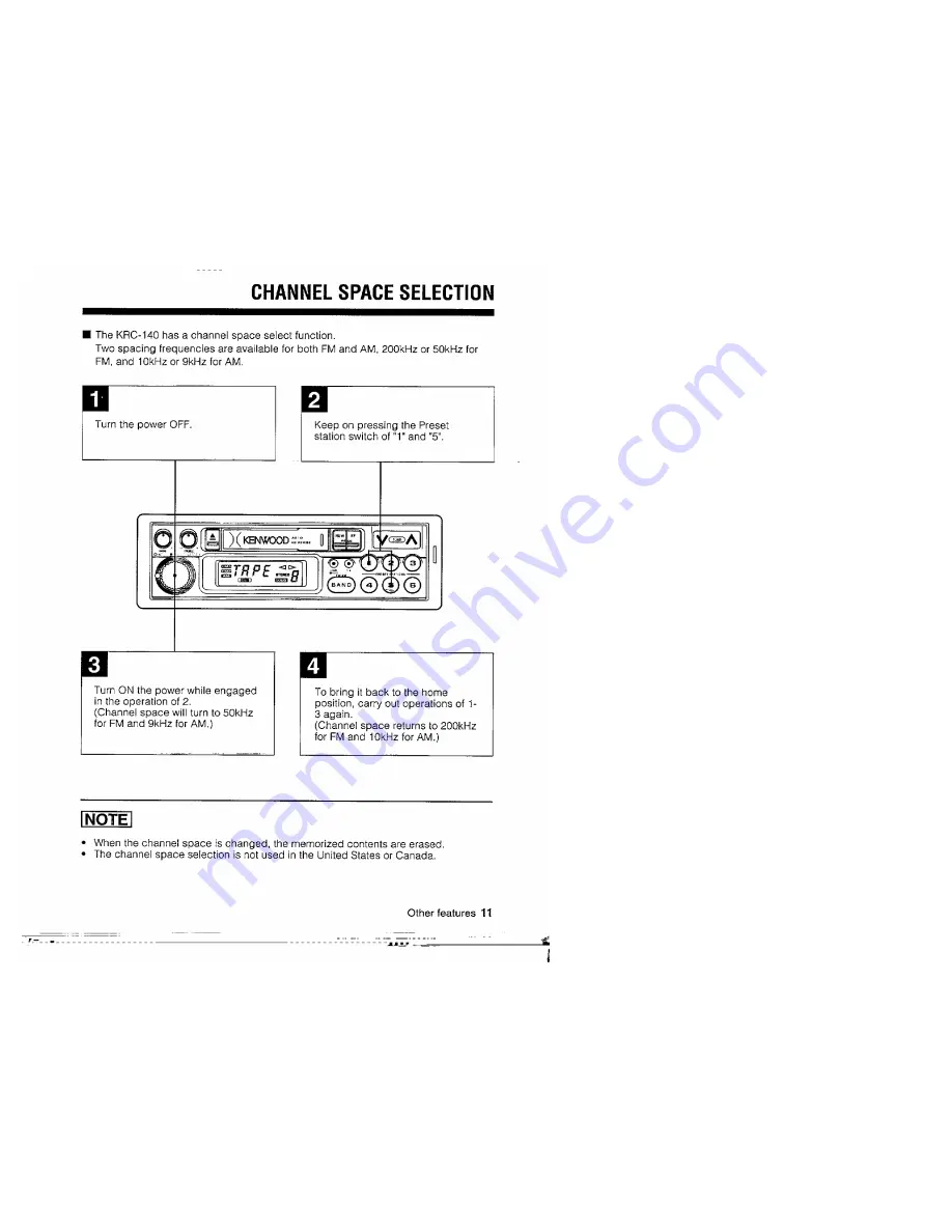 Kenwood KCR-140 Instruction Manual Download Page 11