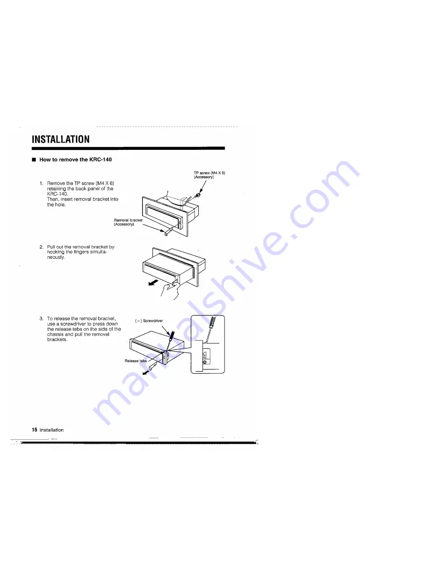 Kenwood KCR-140 Instruction Manual Download Page 16