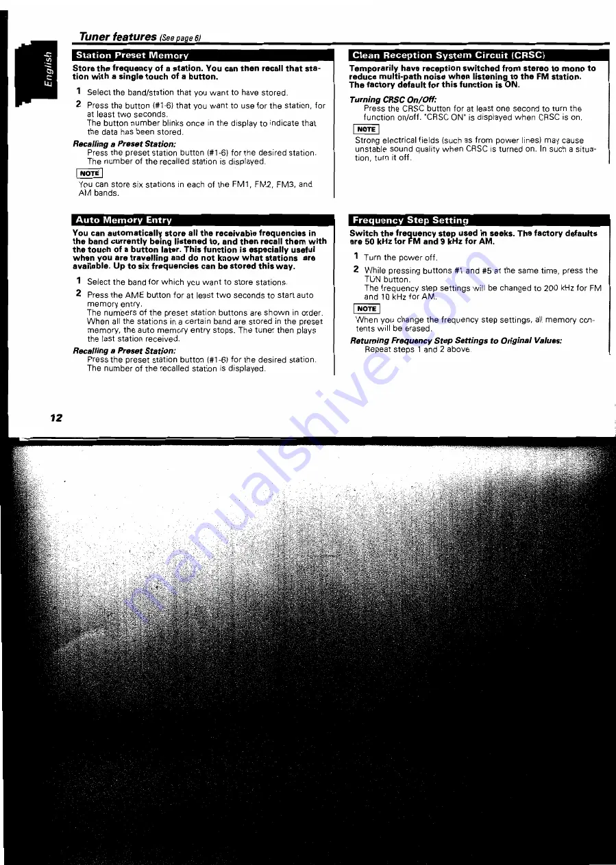 Kenwood KDC-1010 Instruction Manual Download Page 12