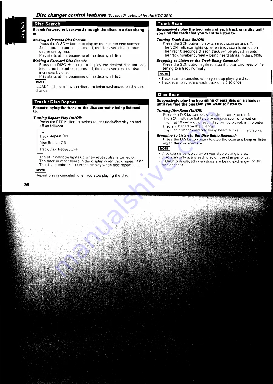 Kenwood KDC-1010 Instruction Manual Download Page 16