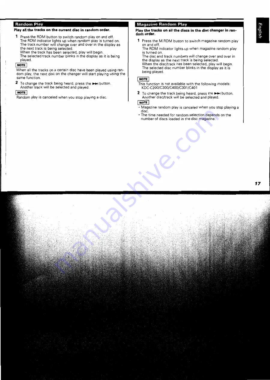 Kenwood KDC-1010 Instruction Manual Download Page 17