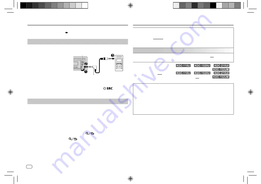 Kenwood KDC-1020U Instruction Manual Download Page 46