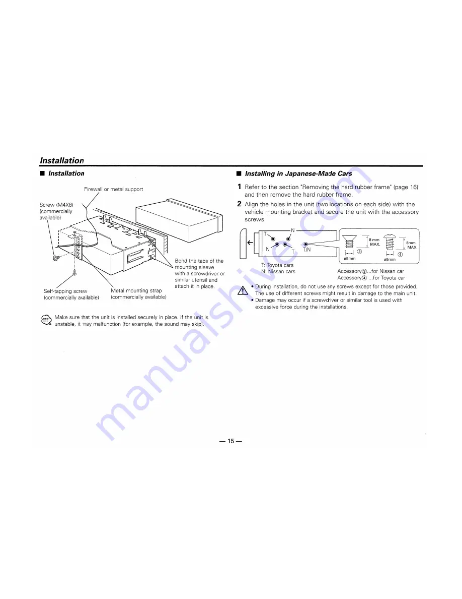 Kenwood KDC-1022 Instruction Manual Download Page 15