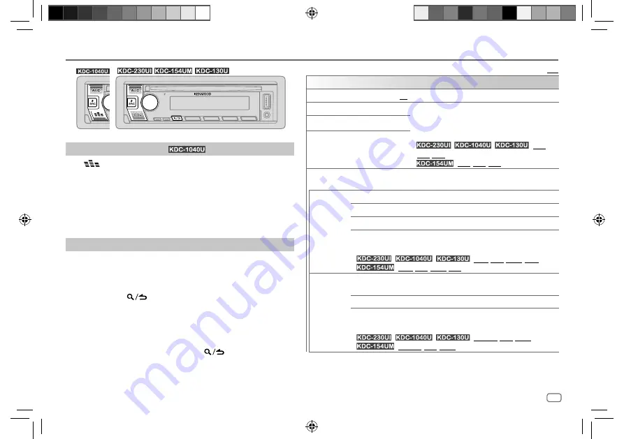 Kenwood KDC-1040U Скачать руководство пользователя страница 11