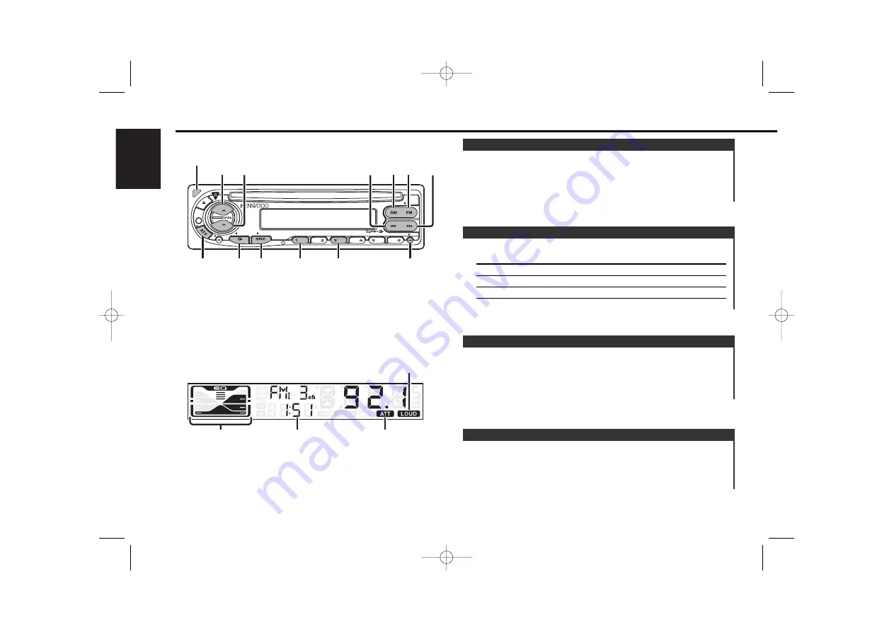 Kenwood KDC-105 Instruction Manual Download Page 6