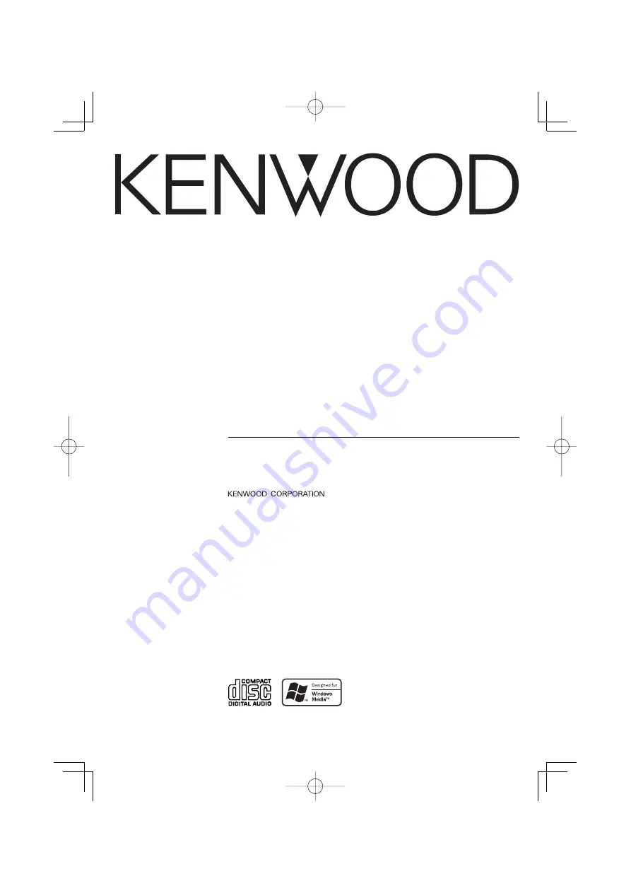 Kenwood KDC-2029 Instruction Manual Download Page 1