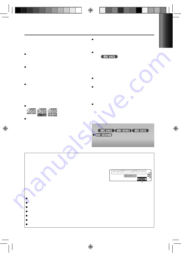 Kenwood KDC-3054UM Instruction Manual Download Page 3