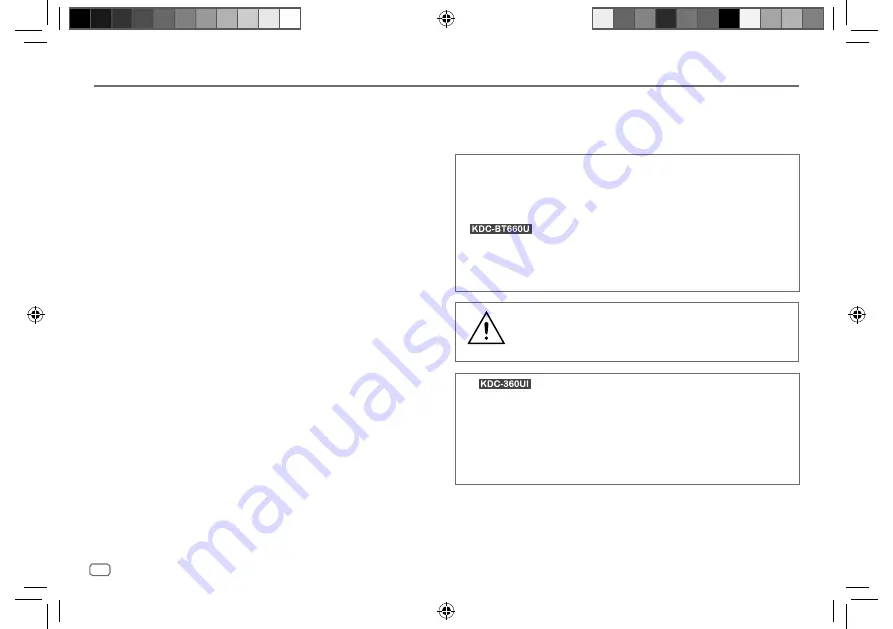 Kenwood KDC-360UI Instruction Manual Download Page 2