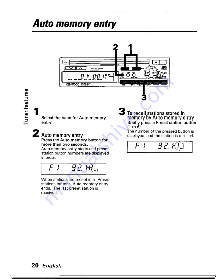 Kenwood KDC-4003 Скачать руководство пользователя страница 20