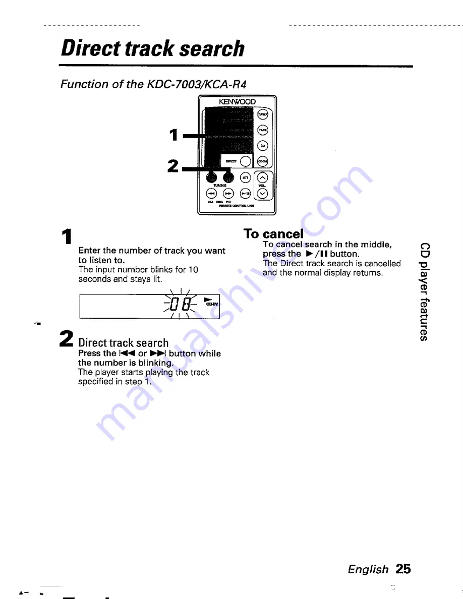 Kenwood KDC-4003 Instruction Manual Download Page 25