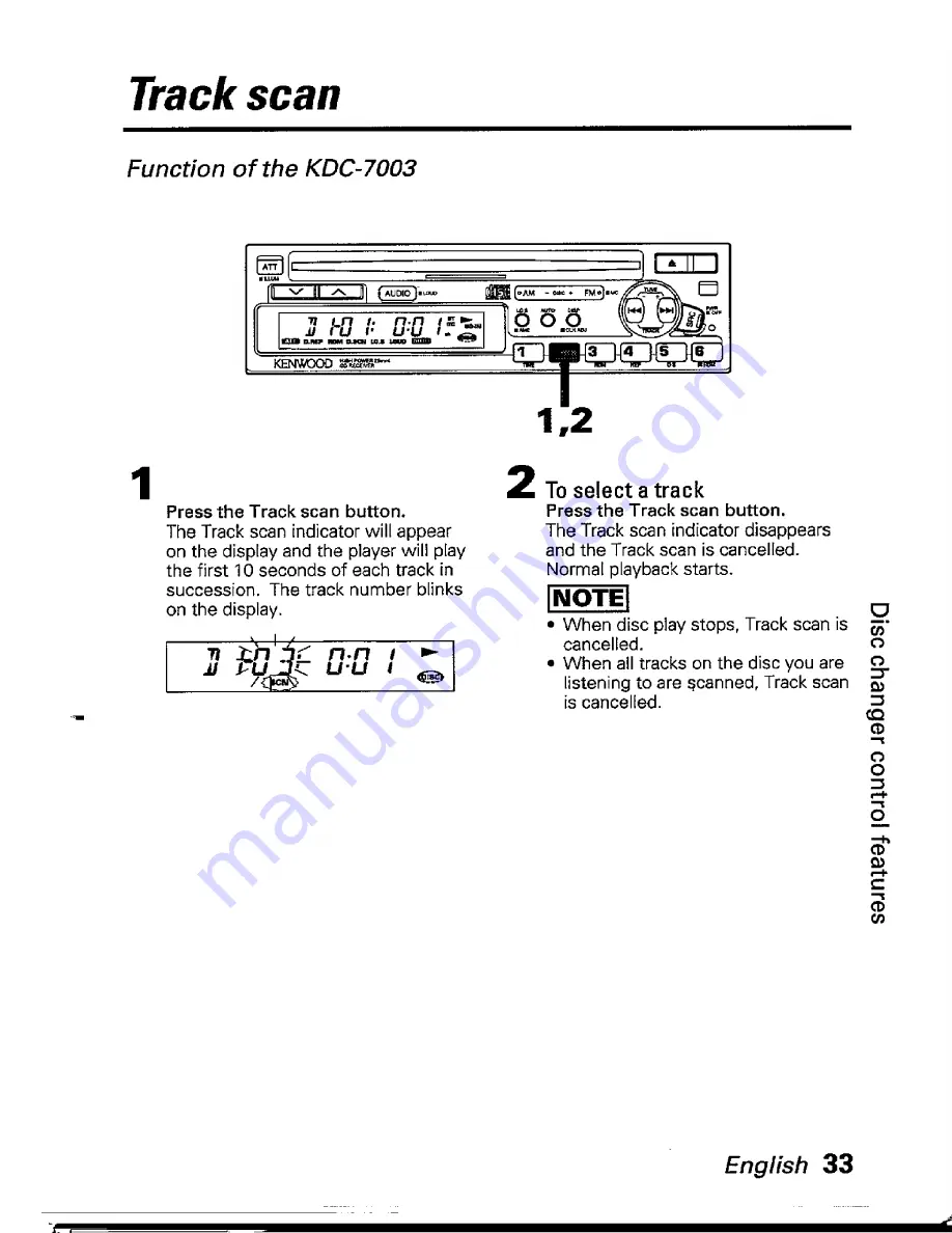 Kenwood KDC-4003 Instruction Manual Download Page 33