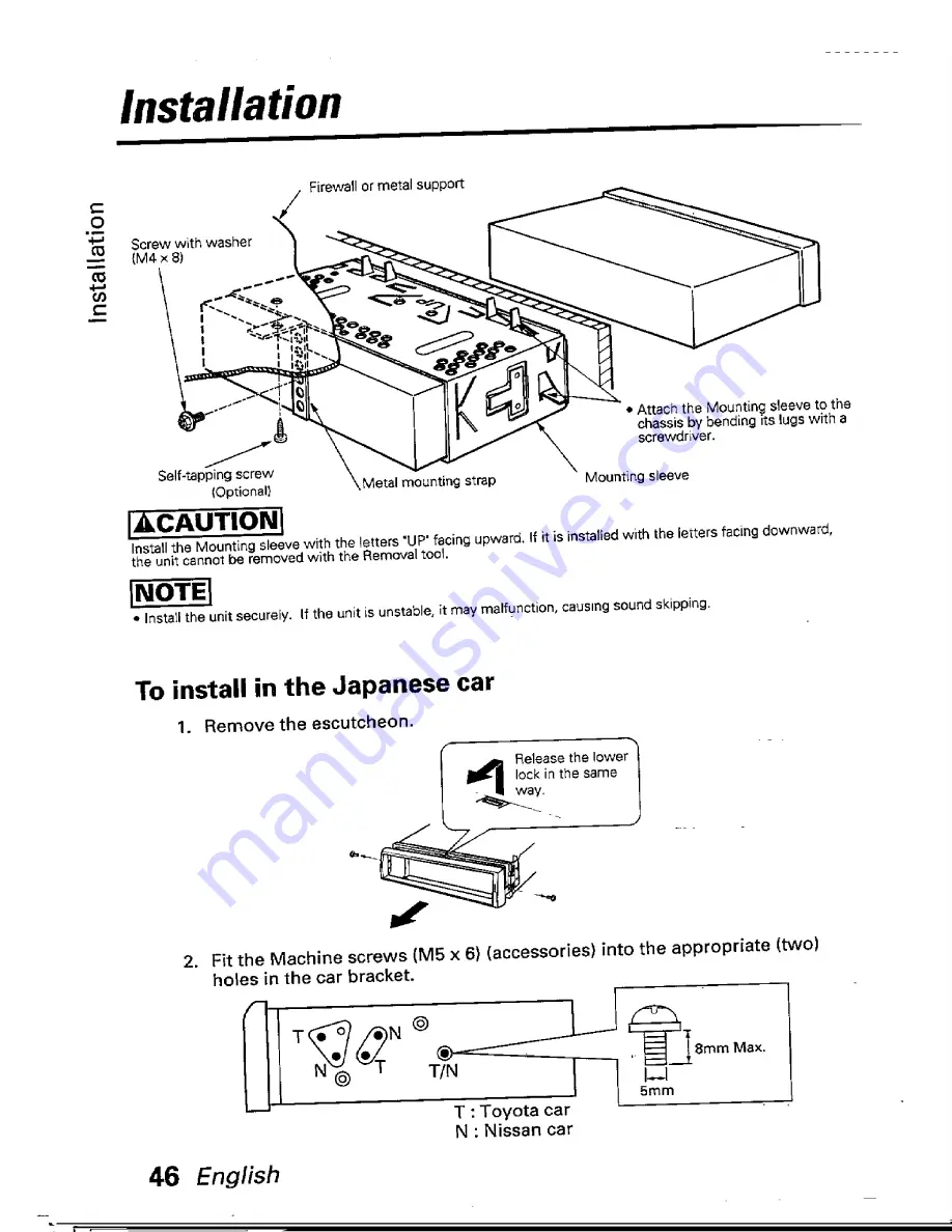 Kenwood KDC-4003 Instruction Manual Download Page 46