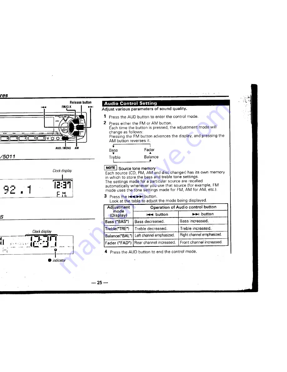 Kenwood KDC-4011S Instruction Manual Download Page 25