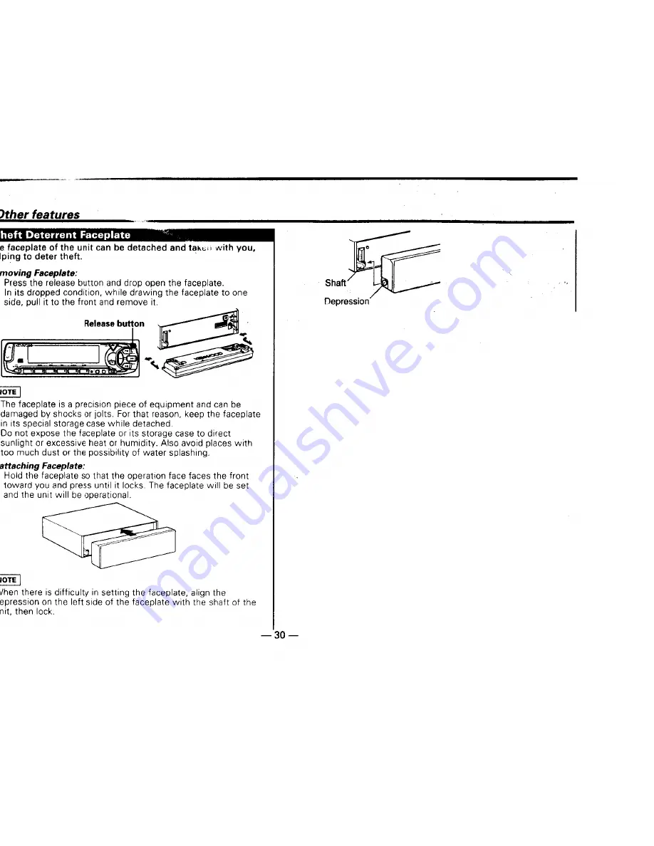 Kenwood KDC-4011S Instruction Manual Download Page 30