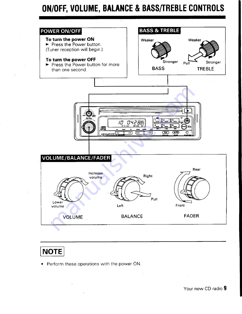 Kenwood KDC-5000 Instruction Manual Download Page 9