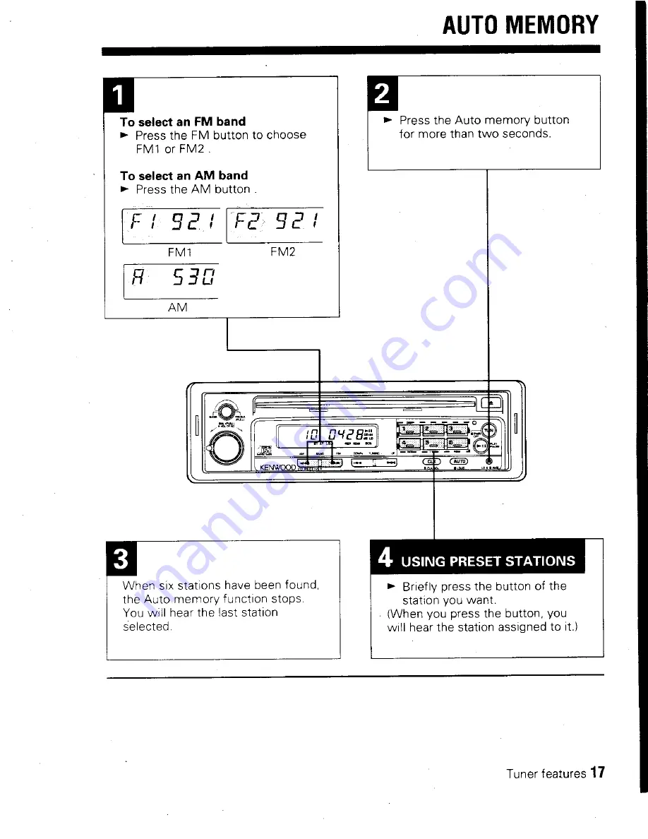 Kenwood KDC-5000 Скачать руководство пользователя страница 17