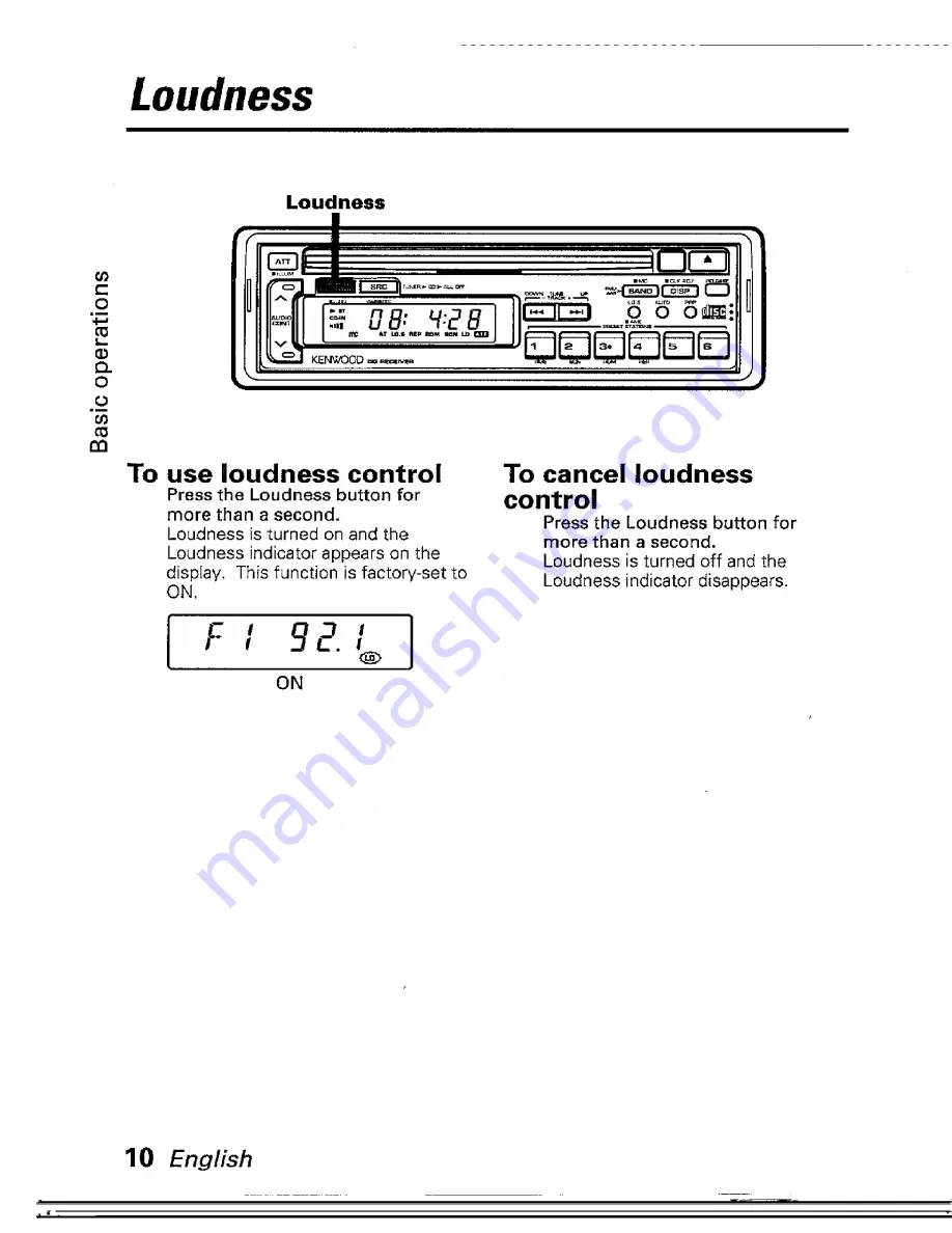 Kenwood KDC-5001 Скачать руководство пользователя страница 10