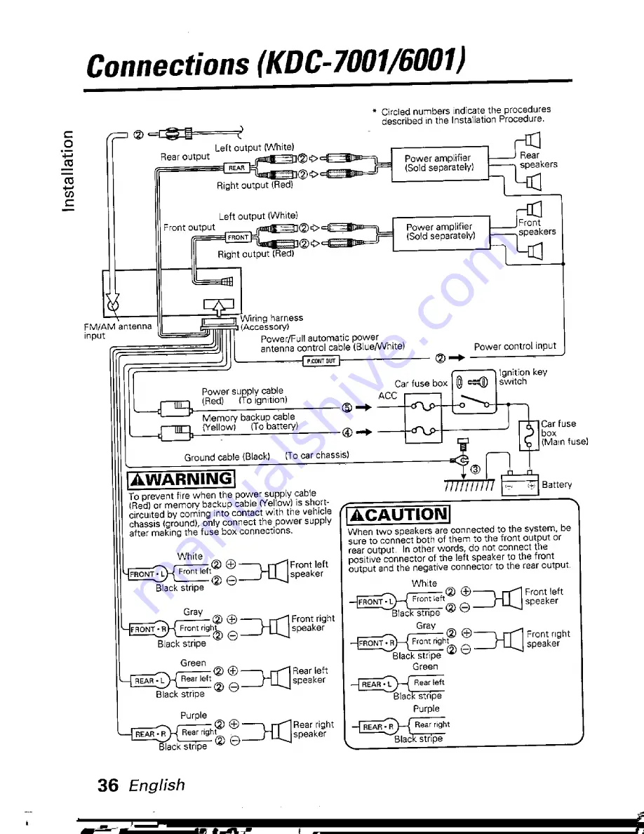 Kenwood KDC-5001 Скачать руководство пользователя страница 36