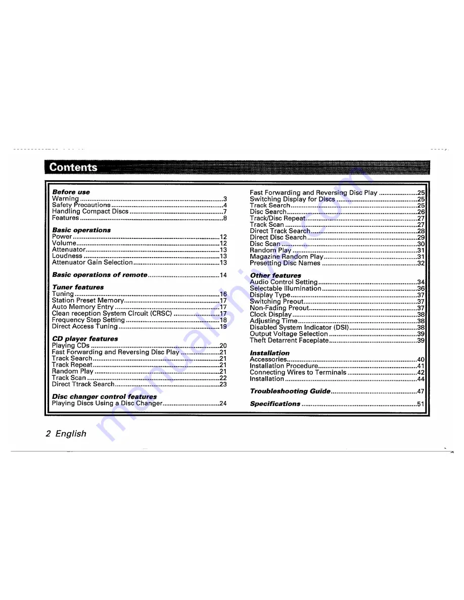 Kenwood KDC-6005 Скачать руководство пользователя страница 2